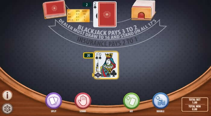 Blackjack table