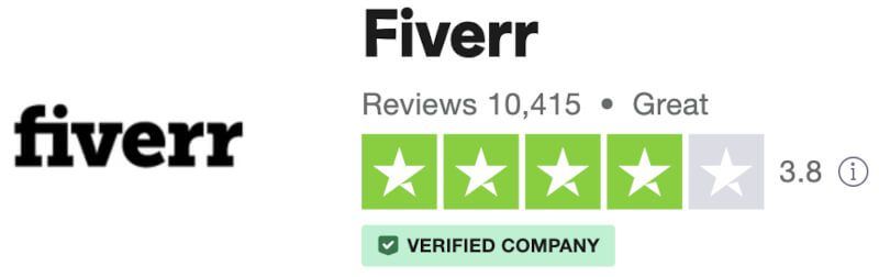 Fiverr reviews on Trustpilot