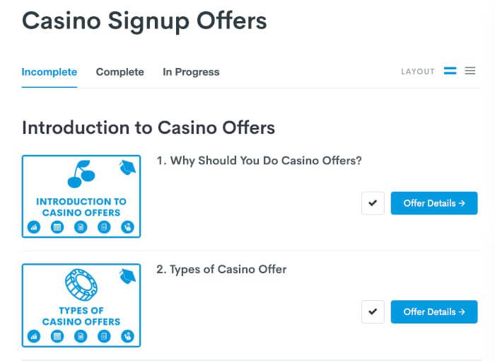 casino sign-up offer guides