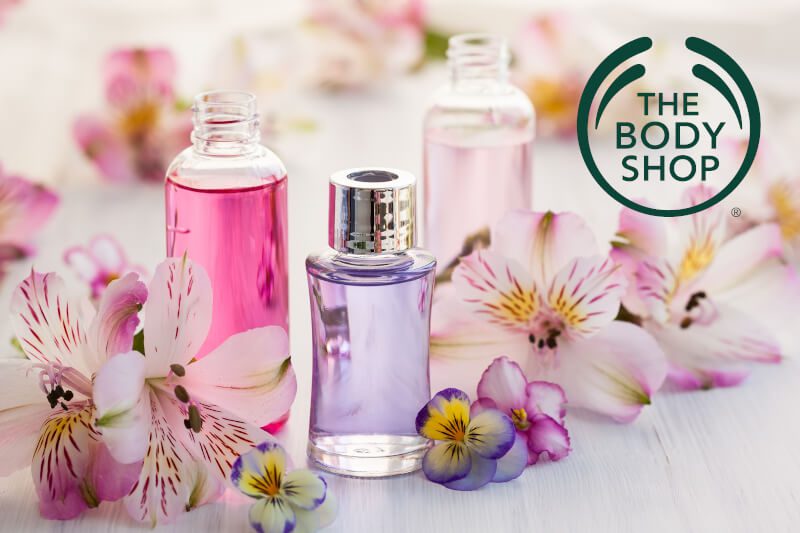 Flasks of parfume from Body Shop