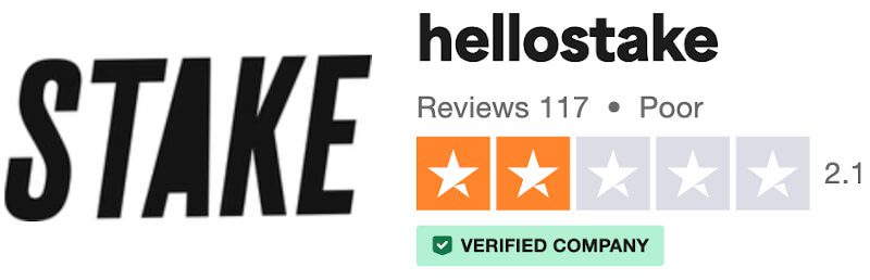 Stake reviews on Trustpilot