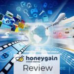 internet-connection Concept of being connected, text stating Honeygain review