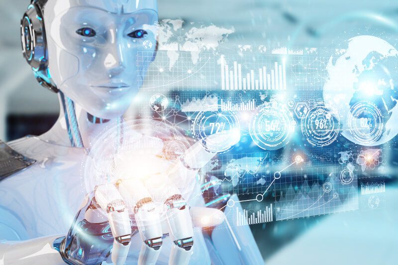 robot using a modern computer